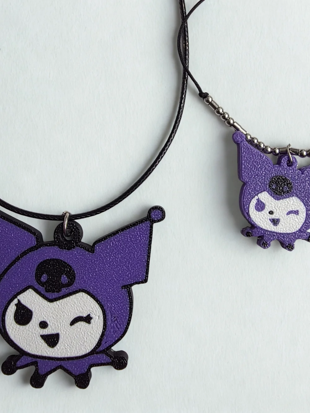 Kuromi Inspired Purple & Black Character Jewelry Set
